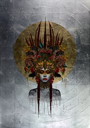 Keeper of the Night by Matt Herring - Original Collage on Board sized 33x47 inches. Available from Whitewall Galleries